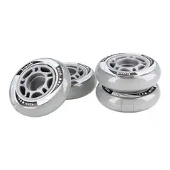 GENERICO - Pack X4 Rueda 76 mm Patin Linea Poliuretano Hook