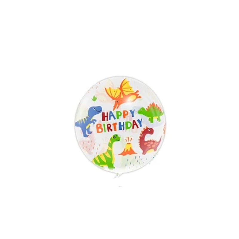 GENERICO - Globo Burbuja Con Dinosaurios 80cm