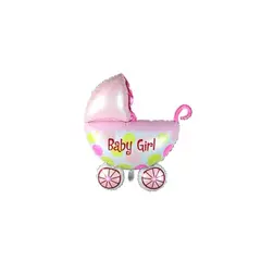 GENERICO - Globo Metalico Cochecito Rosa Baby Girl 60x76cm