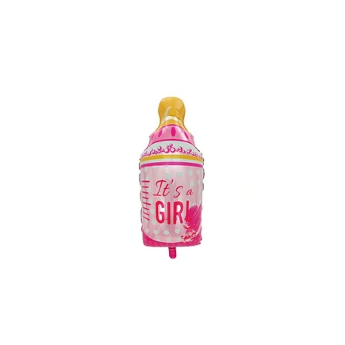 GENERICO - Globo Metalico Mamadera Rosa 40x77cm