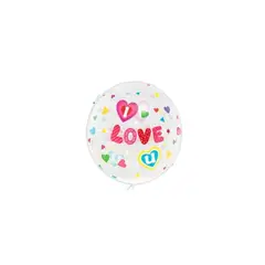 GENERICO - Globo Burbuja Transparente Love 80cm