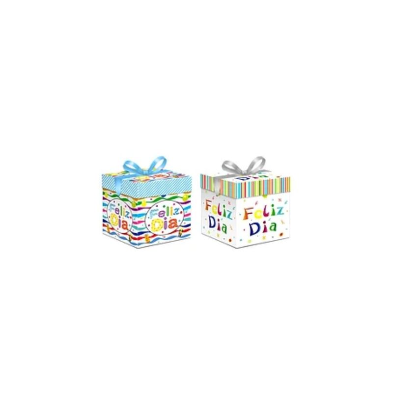 GENERICO - Caja De Regalo Feliz Dia 30cm Diseño Aleatorio