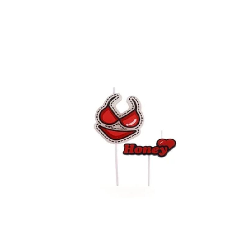 GENERICO - Vela Despedida De Soltera Vikini Rojo 2pcs