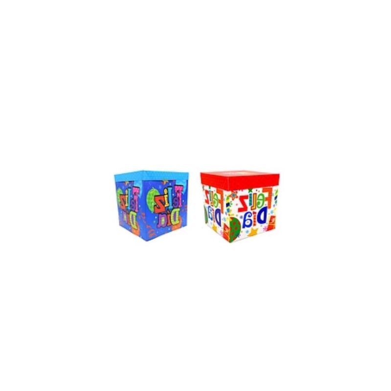 GENERICO - Caja Feliz Dia De Regalo Plegable  22cm Diseño Aleatorio