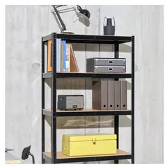 GENERICO - Estanterias Metalicas Rack Metalico Repisas Negro 180x90x40
