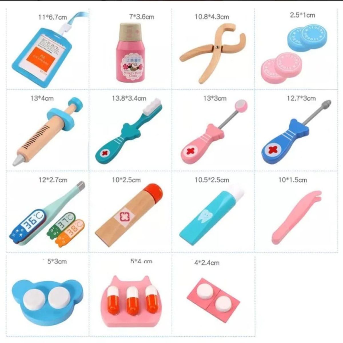 GENERICO - Kit Dentista Juguete Didáctico Médico Dentista Madera Juego Niños