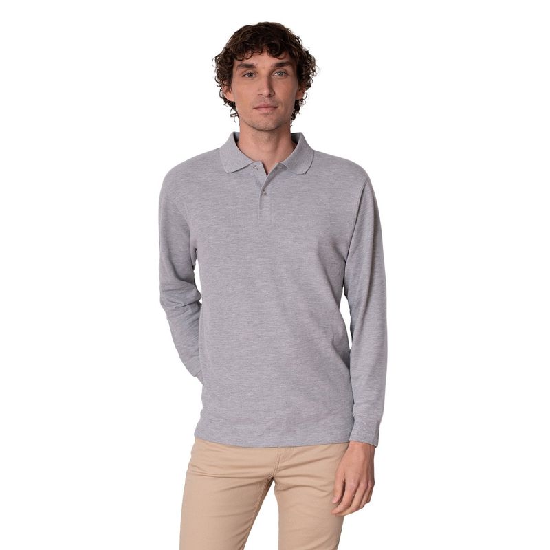 INDUSBORD - Polera Piqué Manga Larga Premium Hombre Uv50 Certificada.-