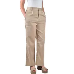 MPROPIA - Pantalón Vestir Semi Formal Tipo Lino Recto Casual Tiro Alto 096