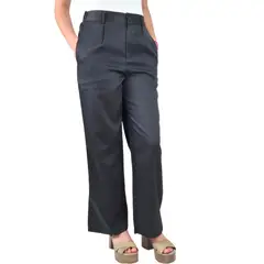 LIKE SHOP - Pantalón Vestir Semi Formal Tipo Lino Recto Casual Tiro Alto 096