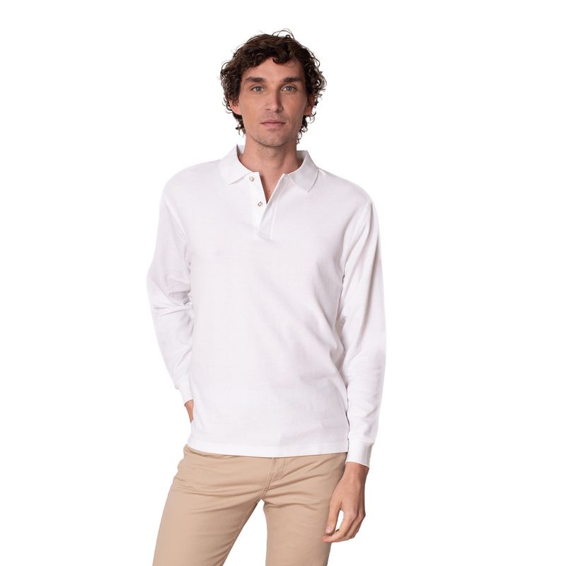 INDUSBORD - Polera Piqué Manga Larga Premium Hombre Uv50 Certificada.-