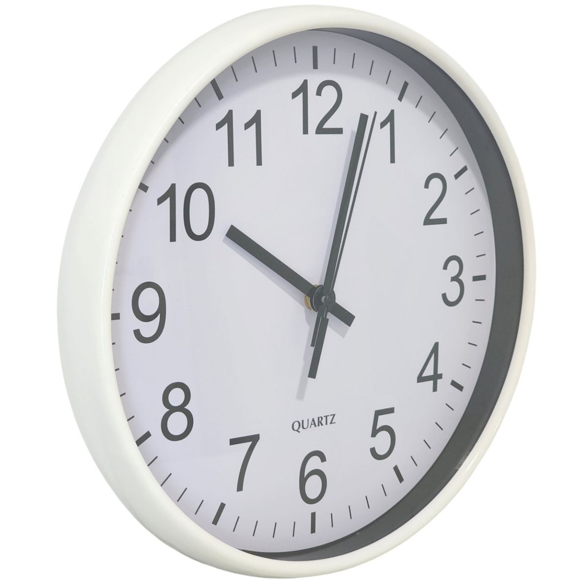 QUARTZ - Reloj de Pared Decorativo 30cm Blanco DBREL02