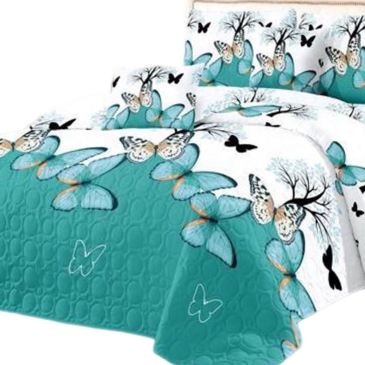 GENERICO - Quilt Verano 2 Plazas+2 Fundas Verano Suave 13n65