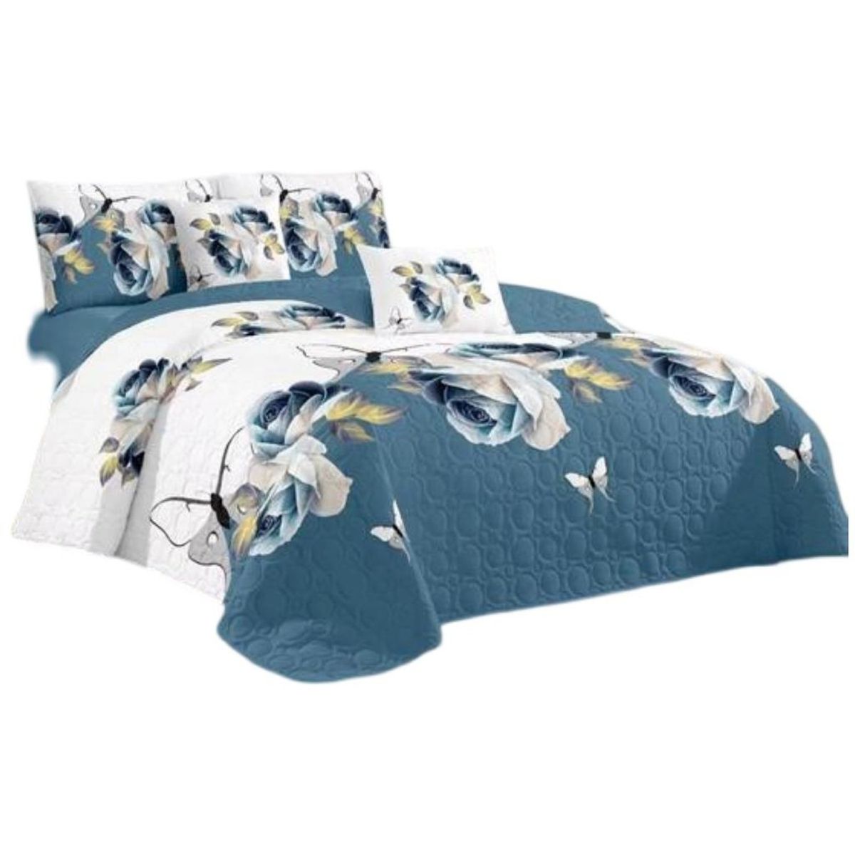 GENERICO - Quilt Verano 2 Plazas+2 Fundas Verano Suave 13n56