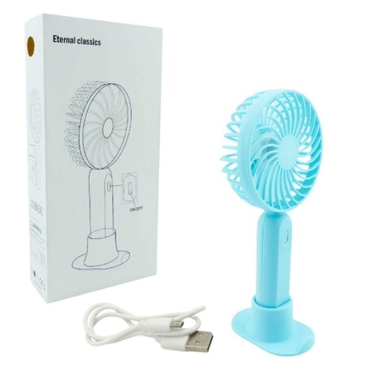 OEM - VENTILADOR MINI PORTABLE SOBREMESA USB RECARGABLE