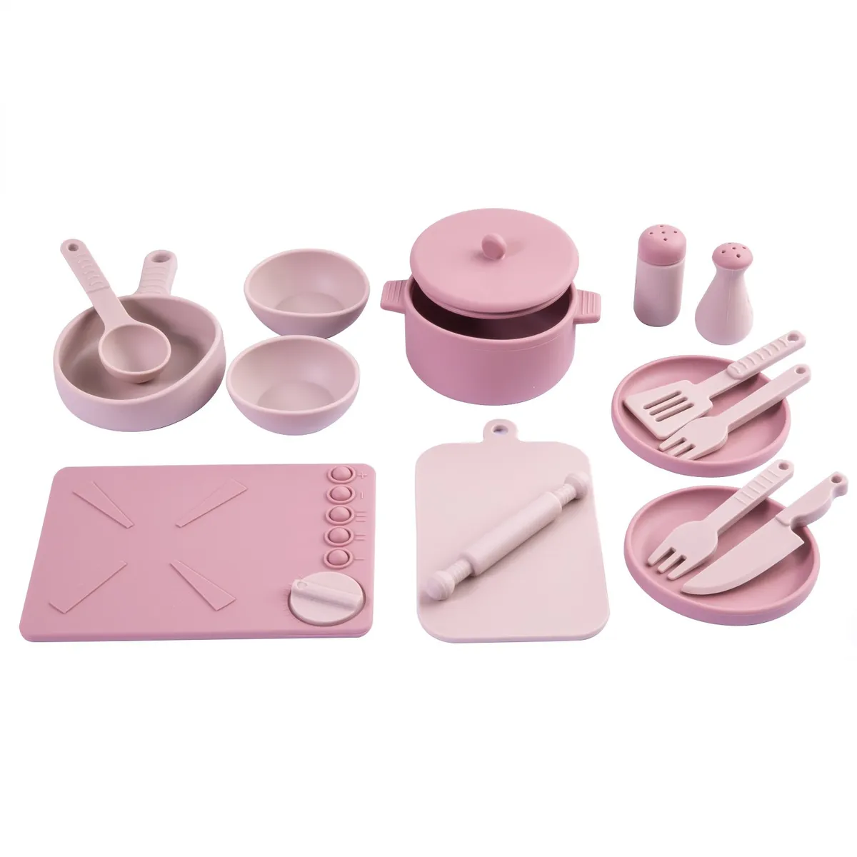BEBESIT - Cocina de Juguete Montessori Silicona Rosada