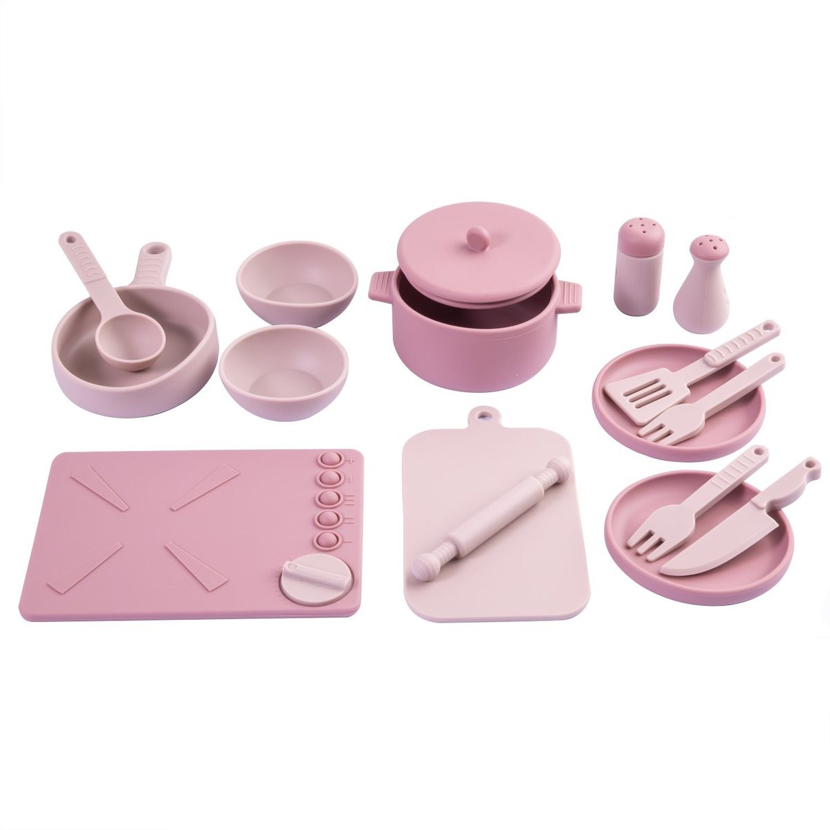BEBESIT - Cocina de Juguete Montessori Silicona Rosada
