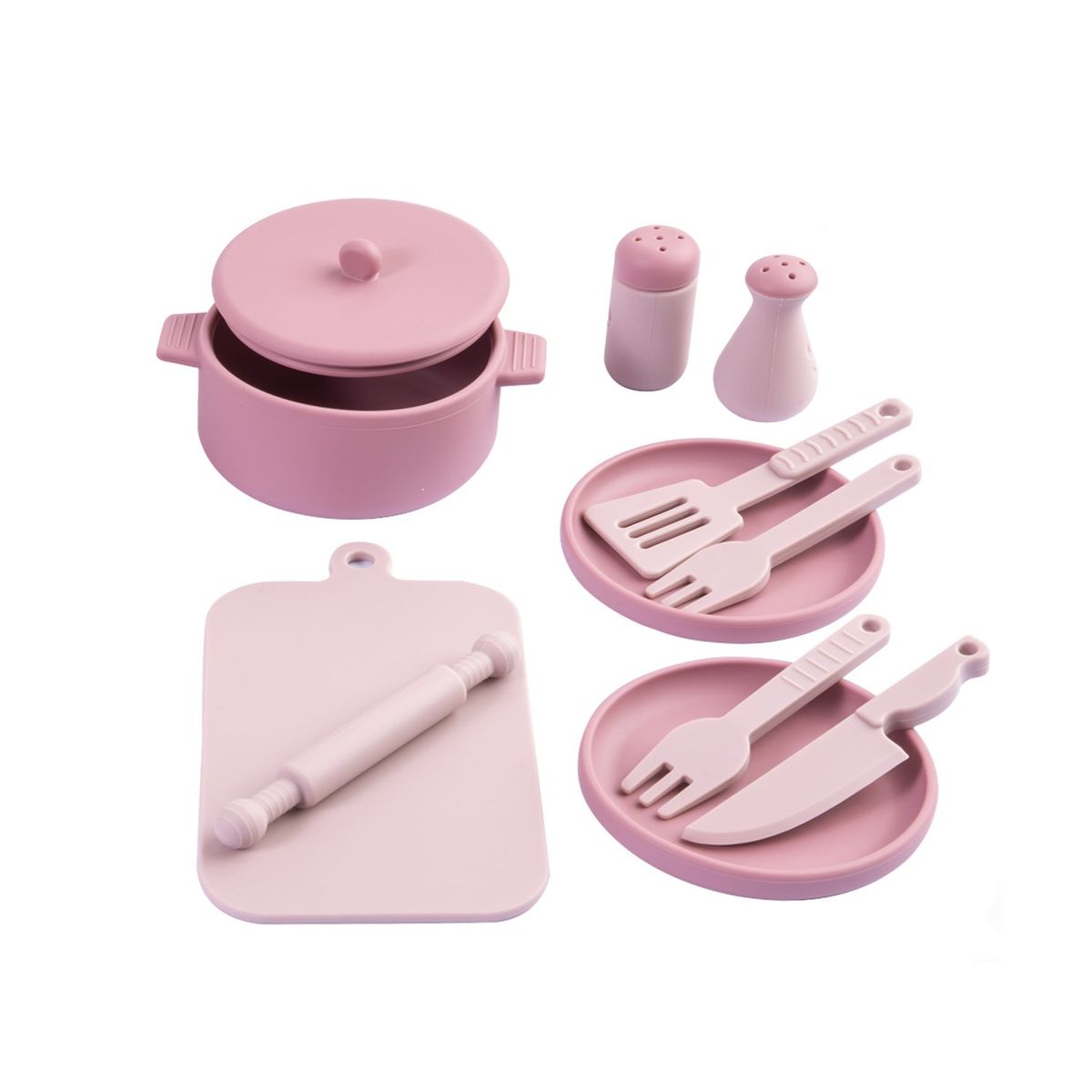 BEBESIT - Cocina de Juguete Montessori Silicona Rosada