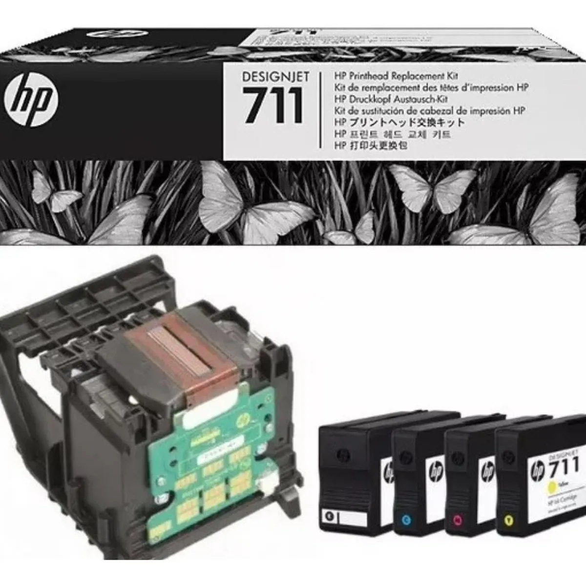 HP - Cabezal de Impresión hp 711 + 4 Tintas Original