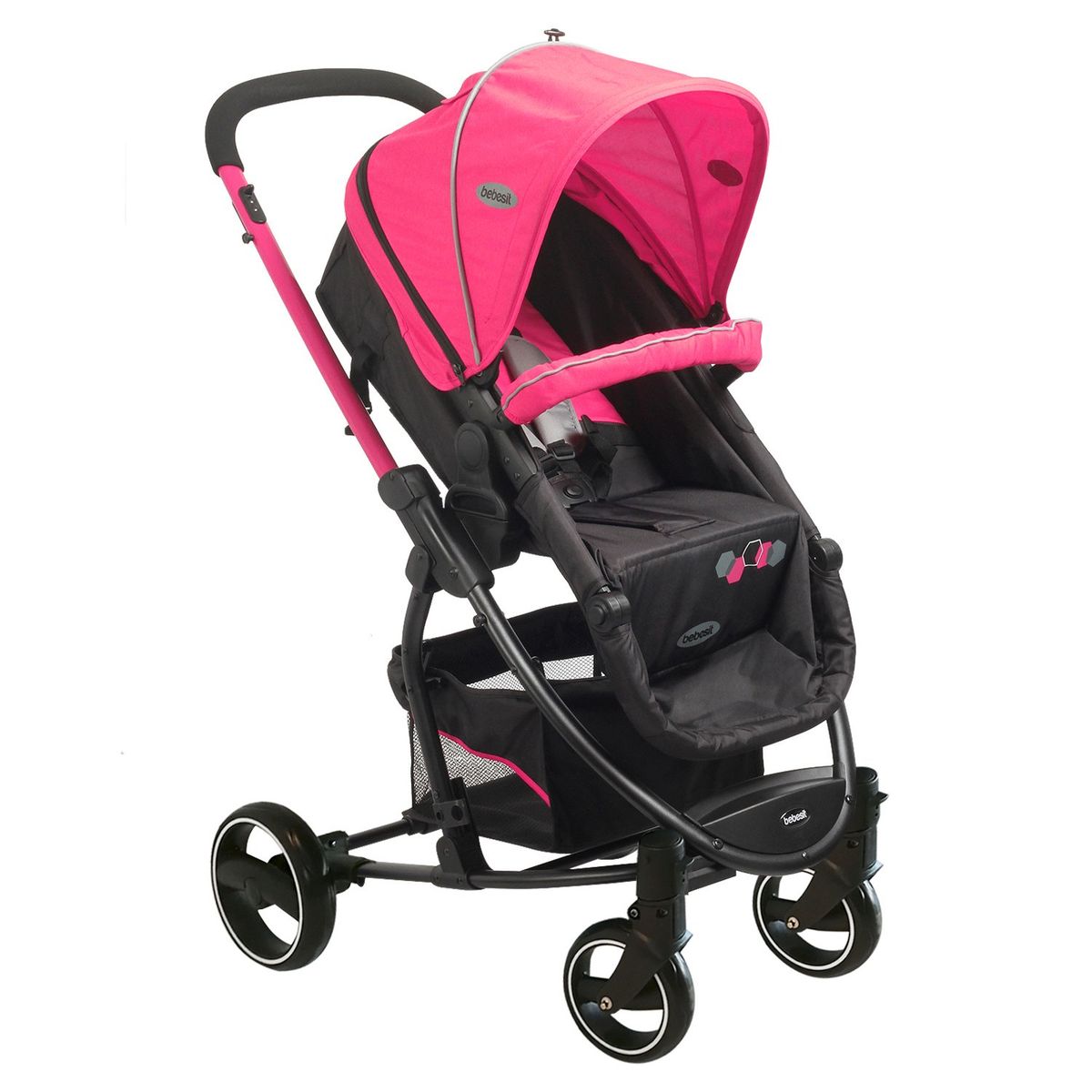 BEBESIT - Coche Cuna Travel System Alfa Nuevo Rosado