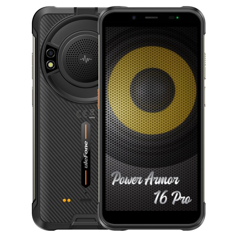 ULEFONE - Ulefone Armor 16 Pro - Celular Indestructible - Parlante de 122 dB Linterna de 126 Lúmenes uSmart