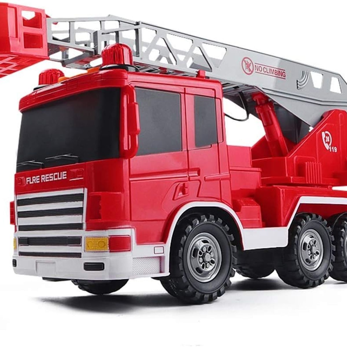 GENERICO - Camion De Bombero R/C 6 Canales, Luces Sonidos Y Lanza Agua