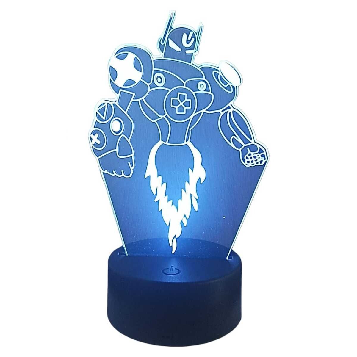 GENERICO - Lampara 3D Robot De 7 Colores