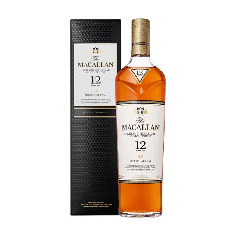 THE MACALLAN - Whisky The Macallan Single Malt Scotch 12 años Sherry Oak Cask