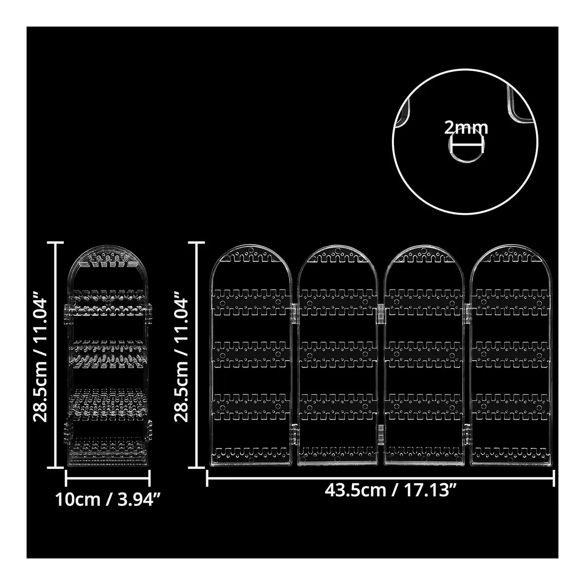 ATURE - Caja De Almacenamiento De Aros Pendientes Multifuncional