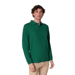 INDUSBORD - Polera Piqué Manga Larga Premium Hombre Uv50 Certificada