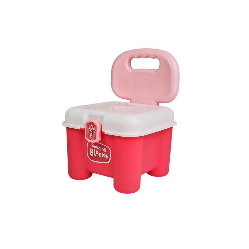 GENERICO - Silla Didactica Con Legos 32pza Juguete Niños Rosa