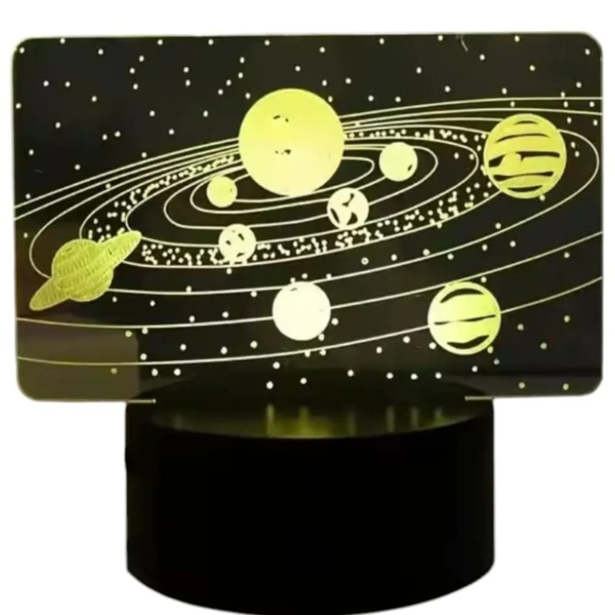 GENERICO - Lampara ilusión 3D Universo De 7 Colores