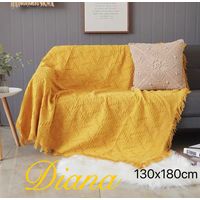 MANTA DECORATIVA 130X180CM AMARILLA