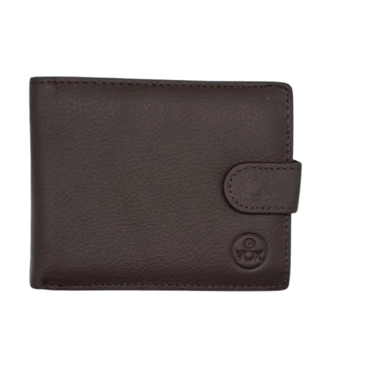 VOX - BILLETERA CUERO CAFE CON BROCHE VOX 68386C