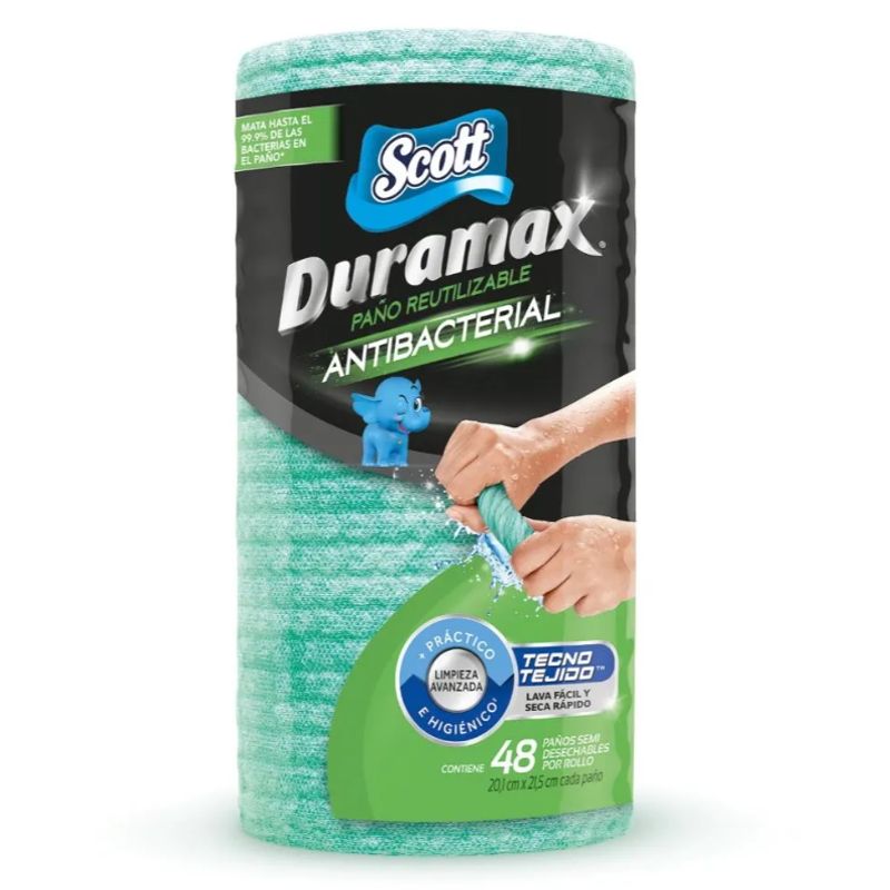SCOTT - PAÑO SCOTT DURAMAX ANTIVACTERIAL 48 PAÑOS X ROLLOS