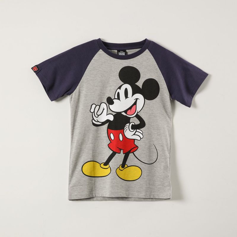 DISNEY - Polera Manga Corta Niño Mickey Gris and Blue Disney