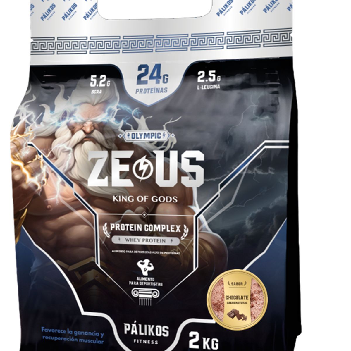 PALIKOS FITNESS - Proteína Zeus Complex 2kg Sabor Chocolate Formato Doypack