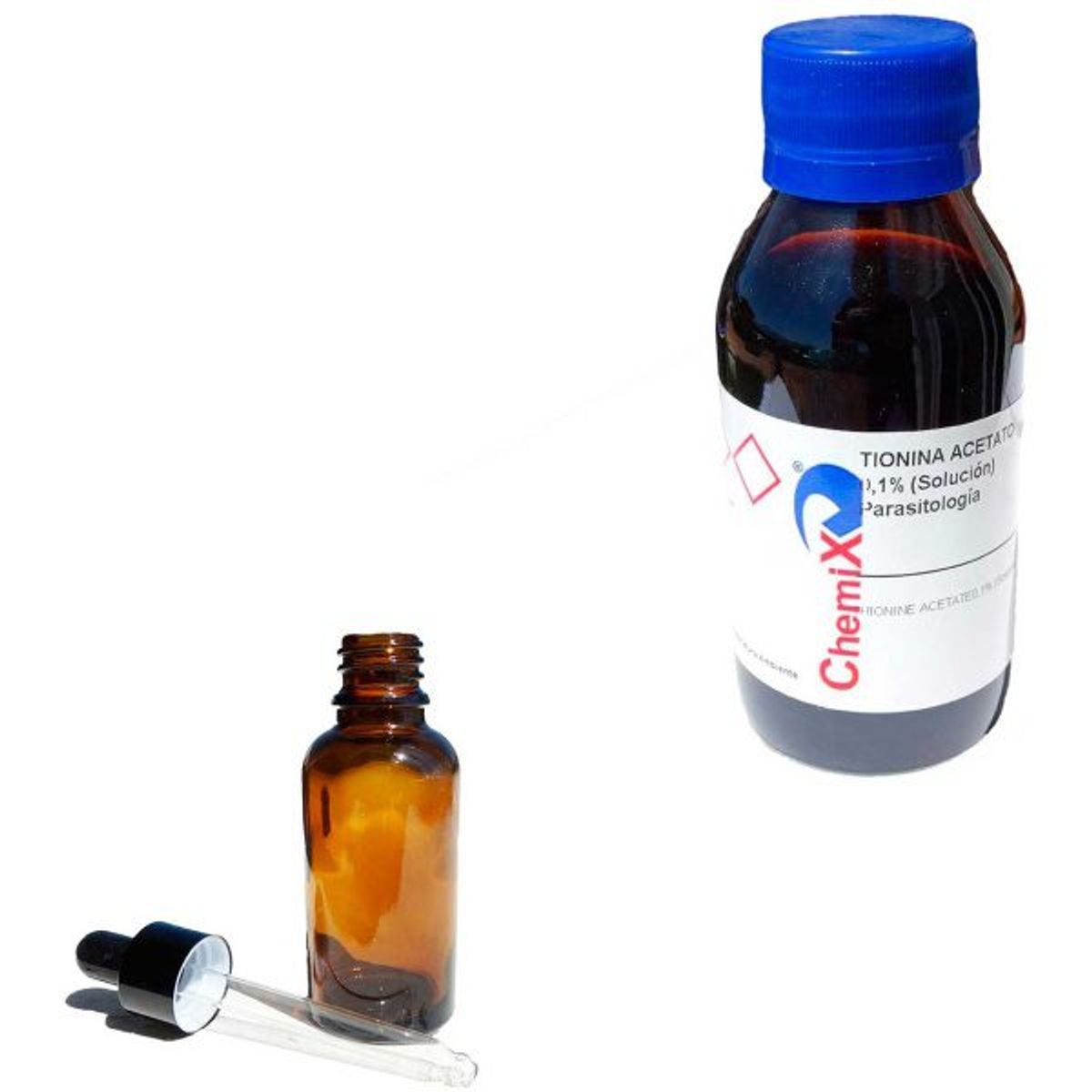 GENERICO - Tinción Tionina Acetato 01% 100ml + Frasco gotario 30cc