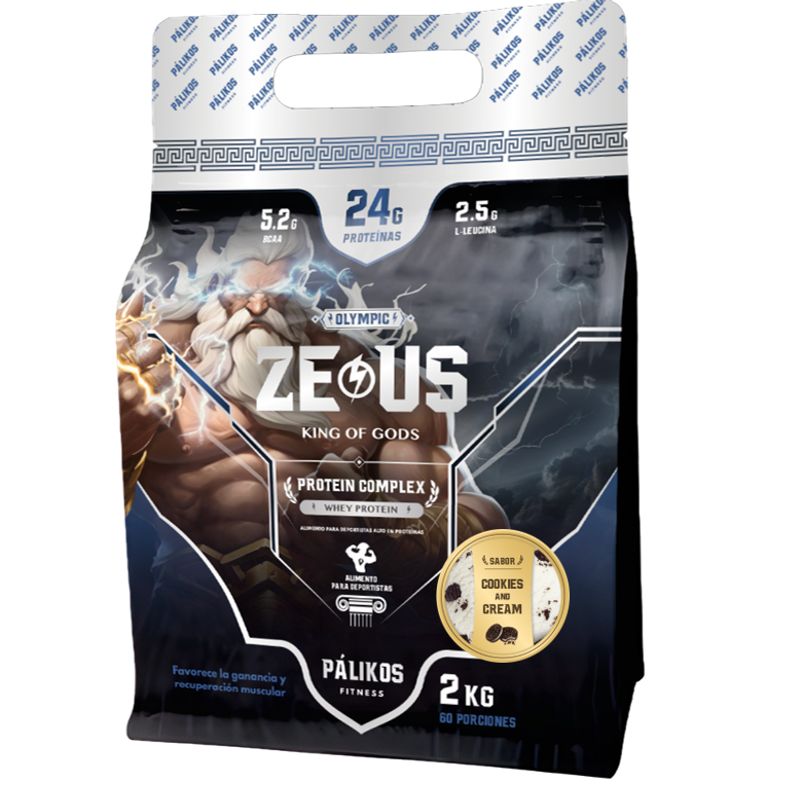 PALIKOS FITNESS - Proteína Zeus Complex 2kg Sabor Cookies and Creams Formato Doypack