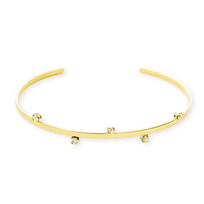 ANDREA COGGIOLA JOYAS - Pulsera Esclava Constanza 4 Circones Enchapado Oro 18K