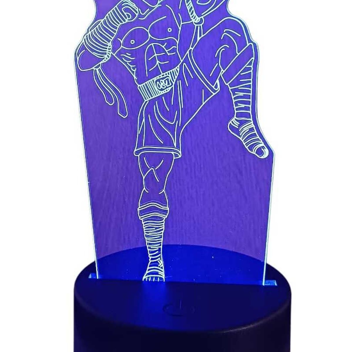 GENERICO - Lampara ilusión 3D Ninja Patada De 7 Colores