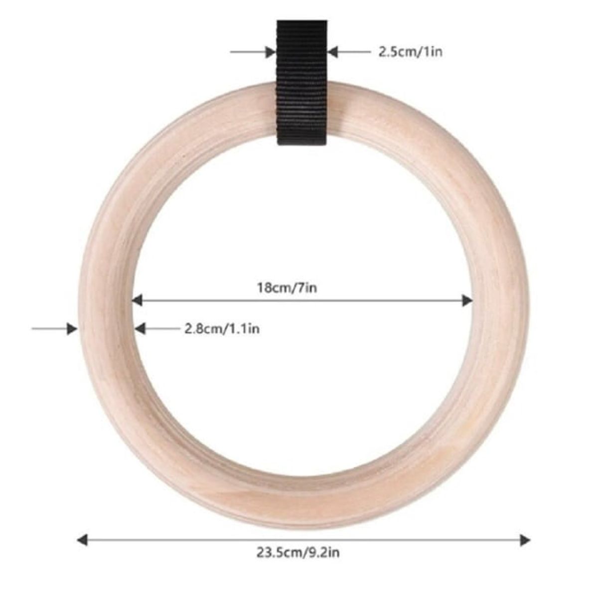 MERCADO CBF - Anillas Gimnasia Olímpicas,  2 Unidades Correa Y Hebillas