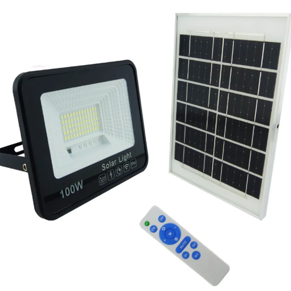 OEM - Proyector Solar LED 100W con Panel Solar PVC 65 LED
