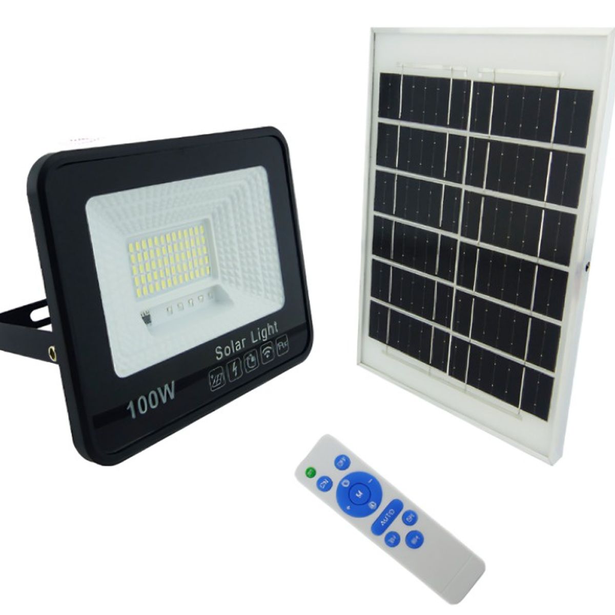 OEM - Proyector Solar LED 100W con Panel Solar PVC 65 LED