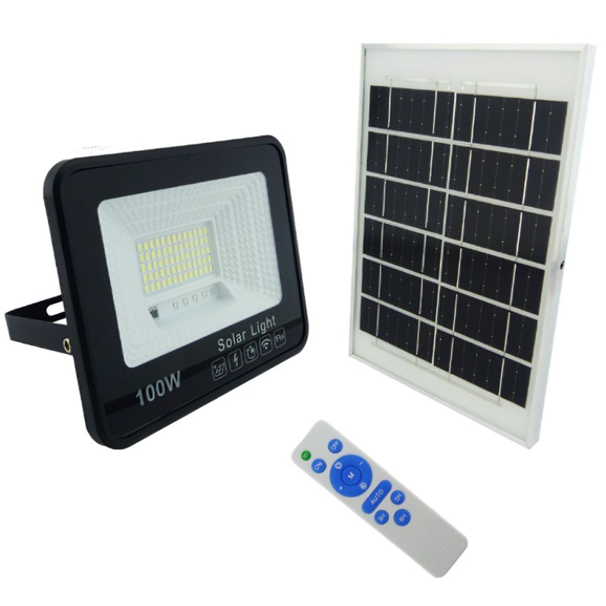 OEM - Proyector Solar LED 100W con Panel Solar PVC 65 LED