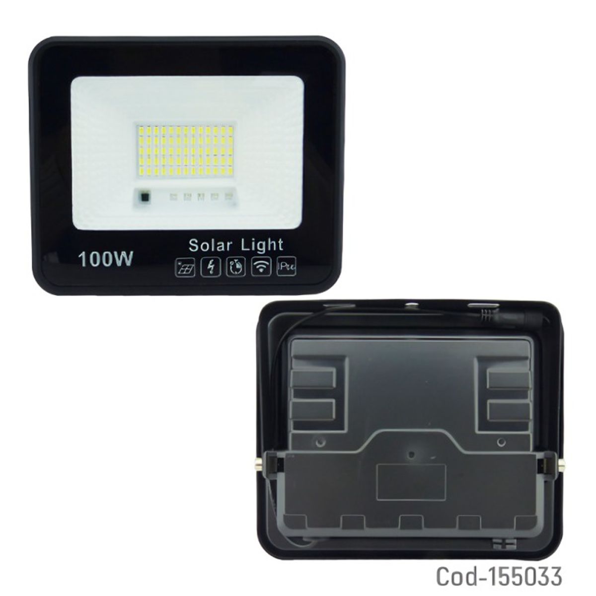 OEM - Proyector Solar LED 100W con Panel Solar PVC 65 LED