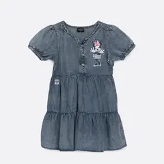 DISNEY - Vestido Niña Logo Minnie Denim