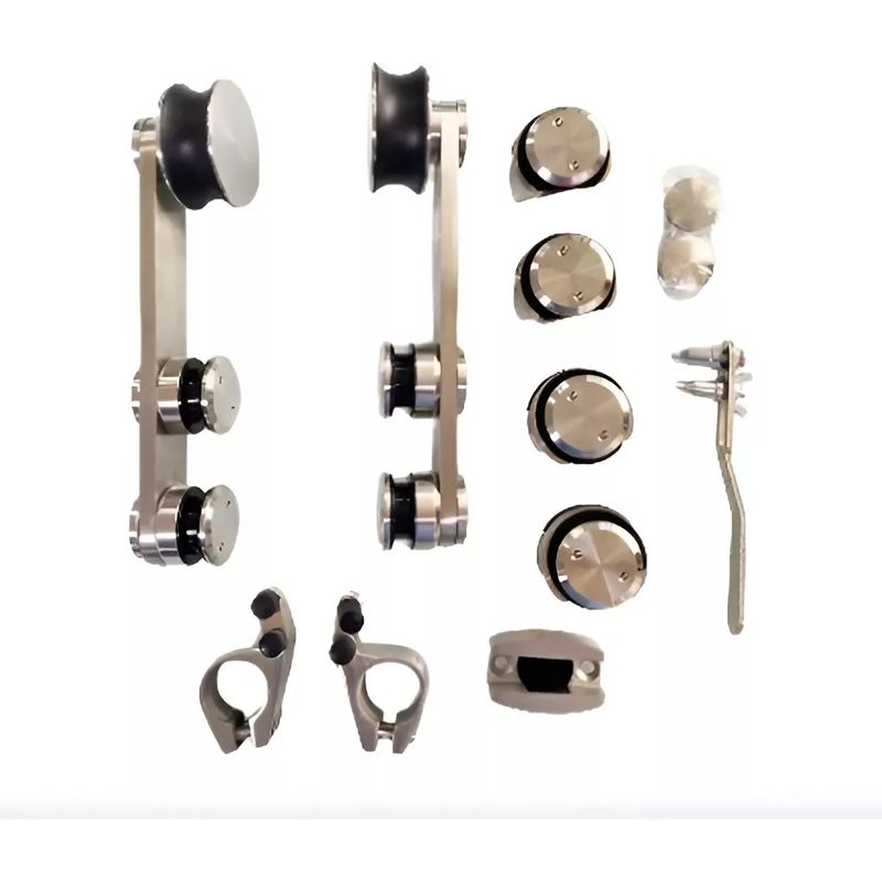 GENERICO - Corredera Puerta Shower Vidrio 8 A 12m Kit 1 Puerta Cromo