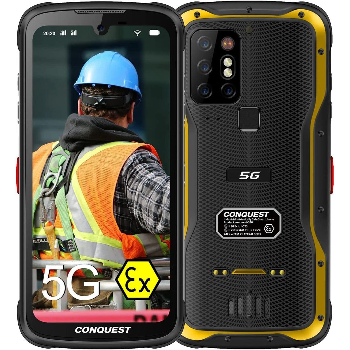 BLACKVIEW - Conquest S20 Atex - Celular Industrial Indestructible - Intrínsecamente Seguro Antiexplosión ATEX