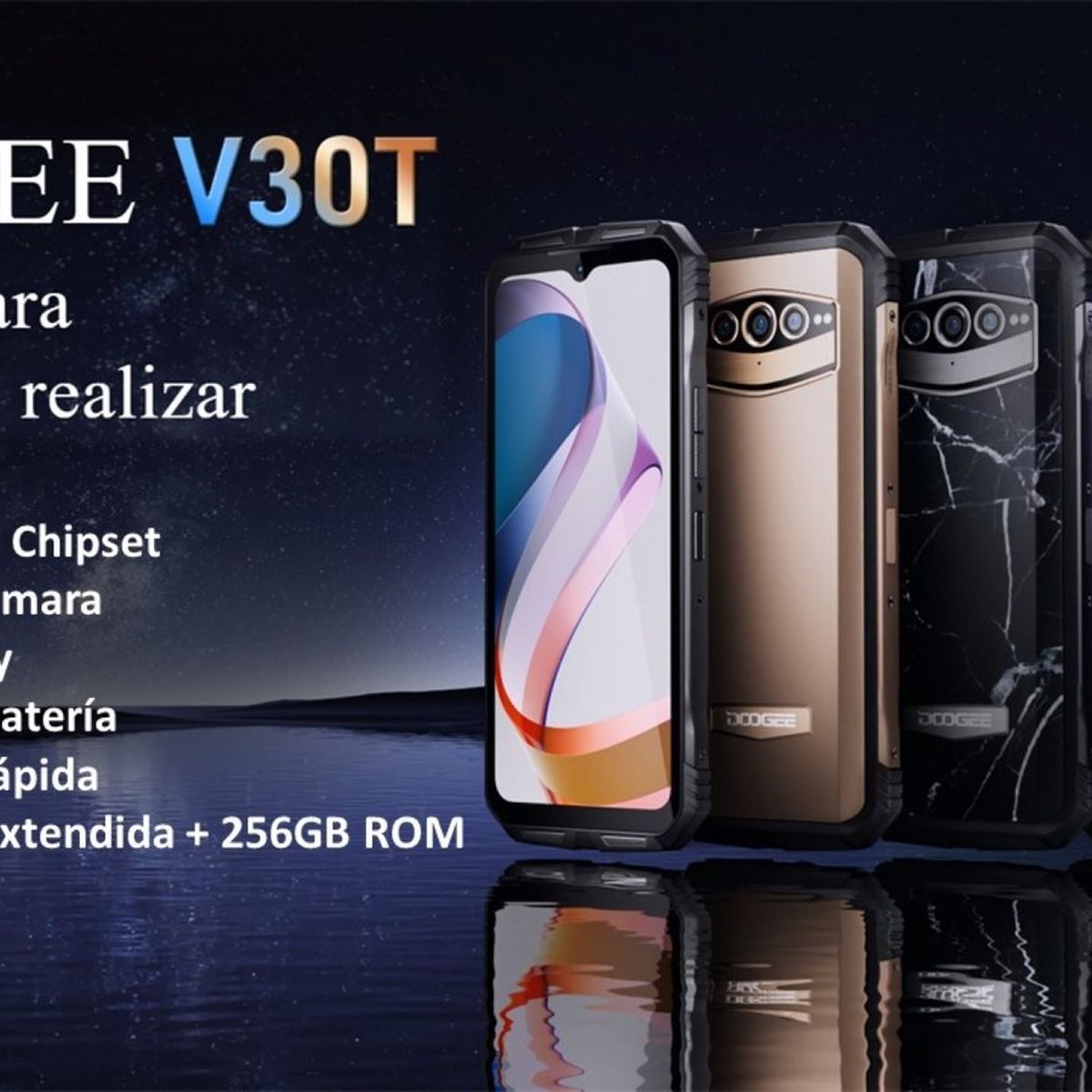 DOOGEE - Doogee V30T - Celular Indestructible - 5G Cámara 200mpx Visión Nocturna Potente Parlante de 120 dB