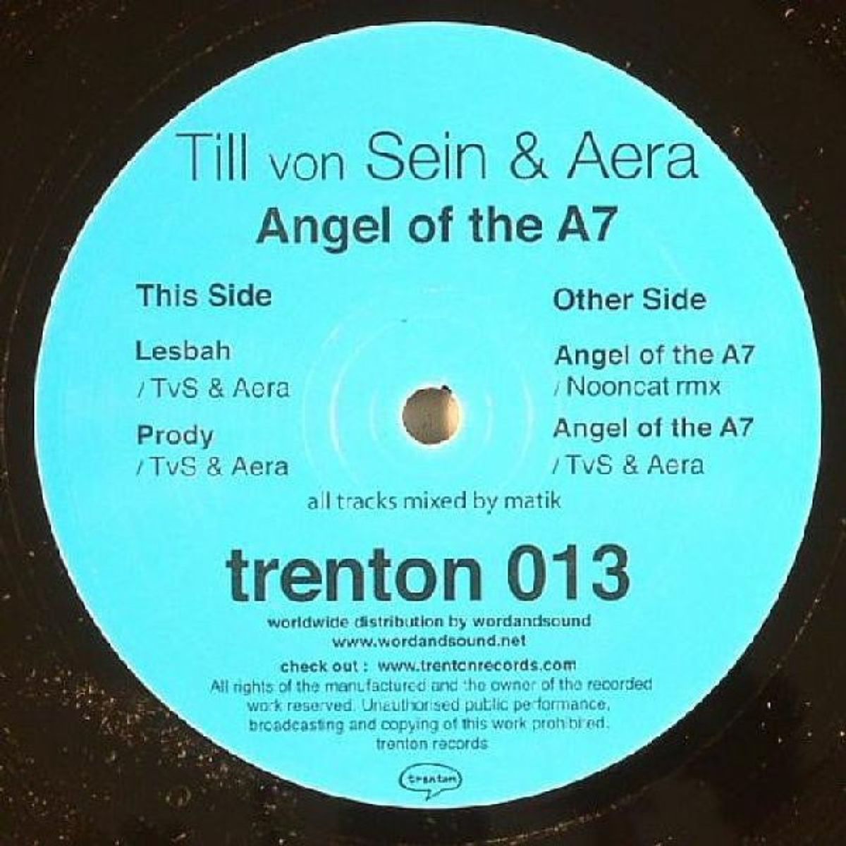 GENERICO - Till Von Sein & Aera  Angel Of The A7 Vinilo usado